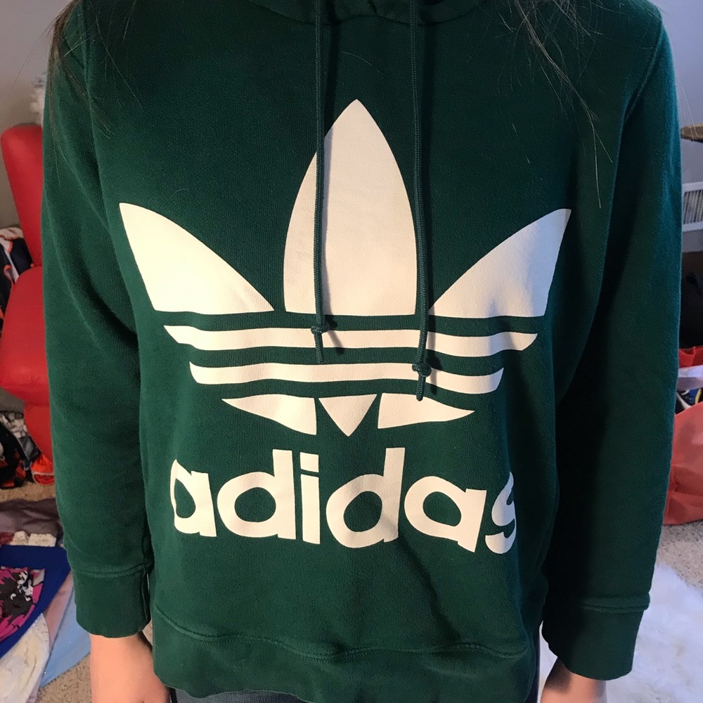 Women’s Adidas Sweatshirt Green Size M Medium - Picture 3 of 5